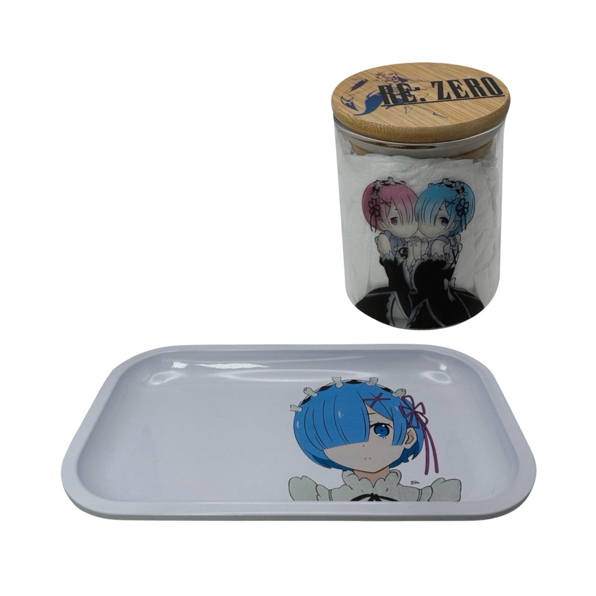 Re:Zero Anime Spice Grinder, Stash Jar, Rolling Tray Set - spicedanime