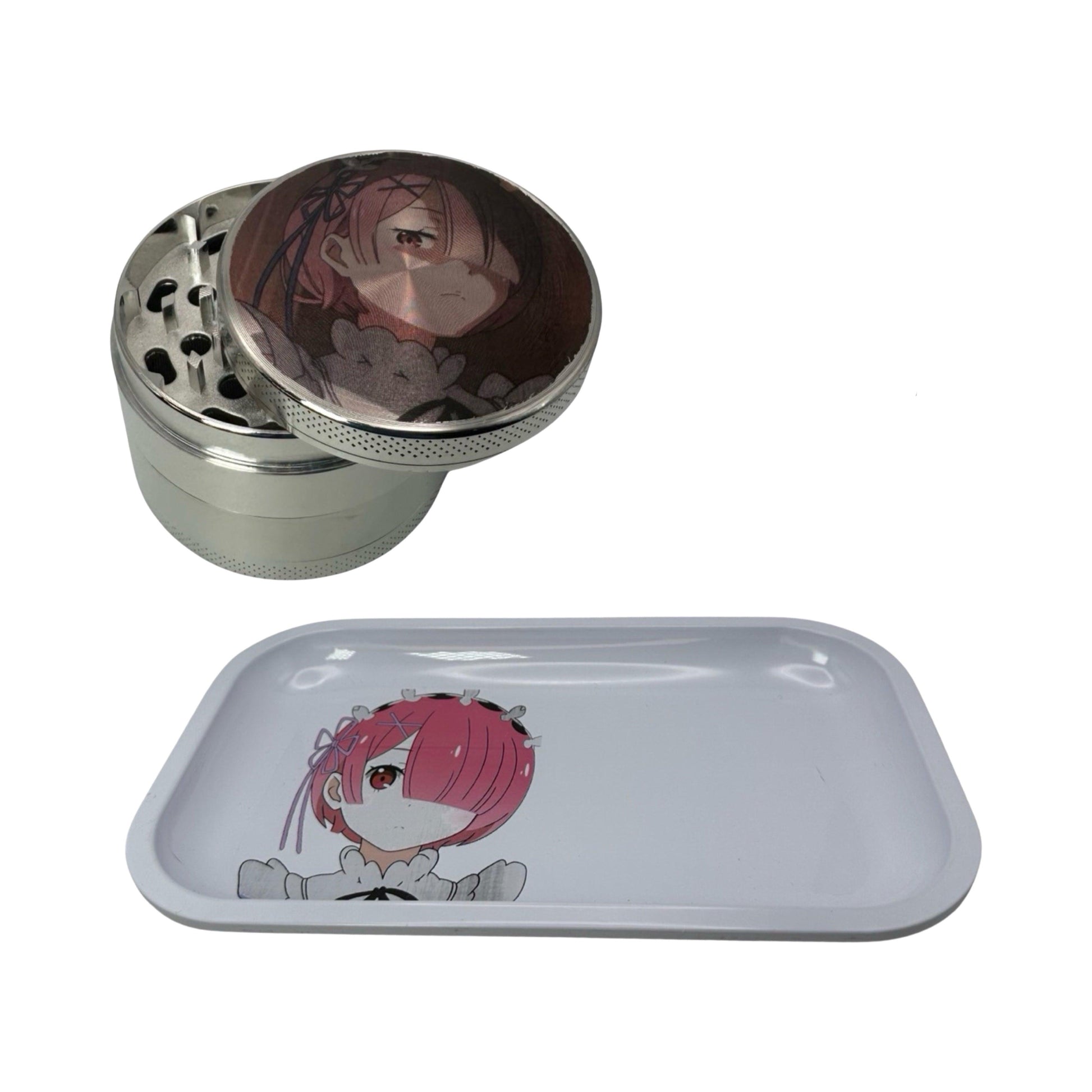 Re:Zero Anime Spice Grinder, Stash Jar, Rolling Tray Set - spicedanime