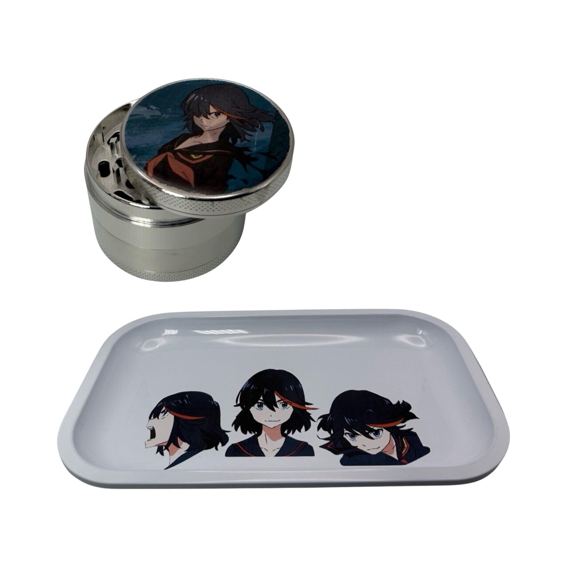 Kill la Kill Anime Spice Grinder, Stash Jar, Rolling Tray Set - spicedanime