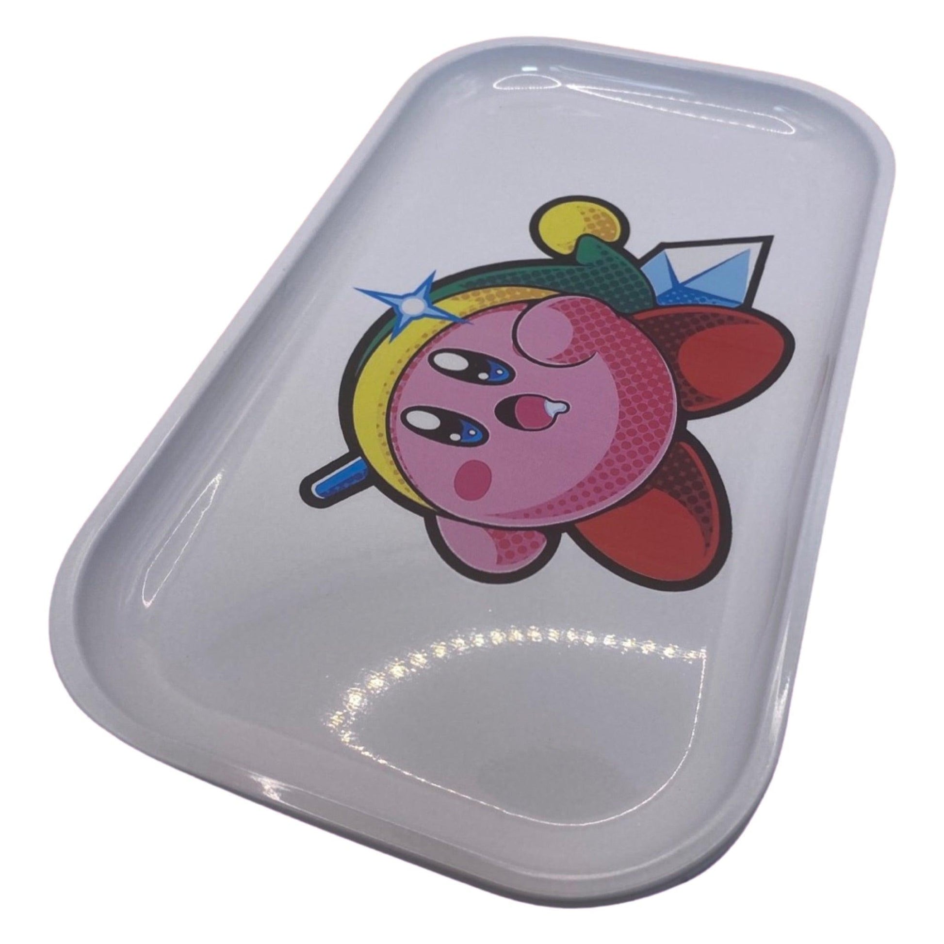 Kirby Cartoon Videogame Spice Grinder, Stash Jar, Rolling Tray Set - spicedanime