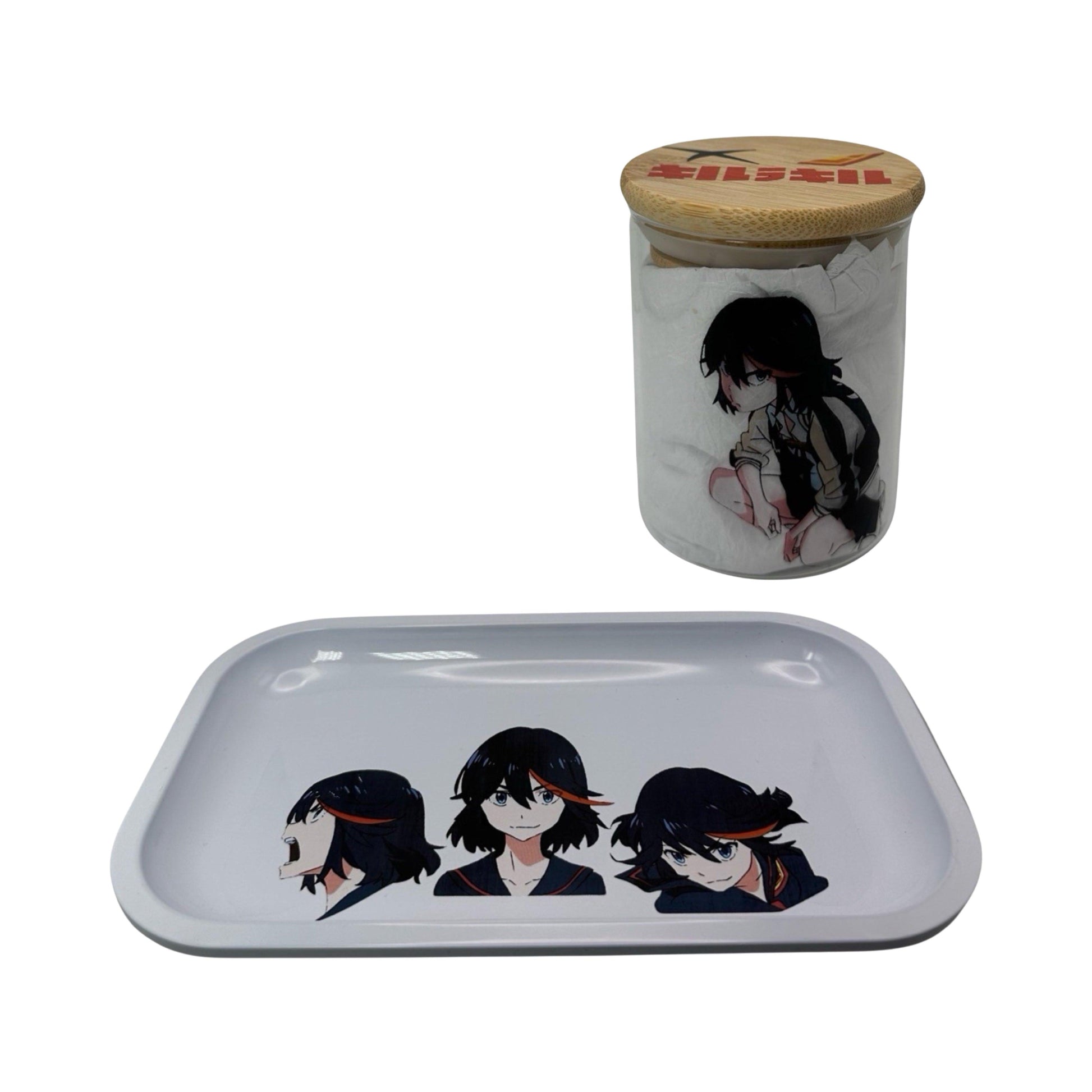 Kill la Kill Anime Spice Grinder, Stash Jar, Rolling Tray Set - spicedanime