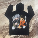 HxH Gon & Killua Patchwork Hoodie – Back Tapestry Art