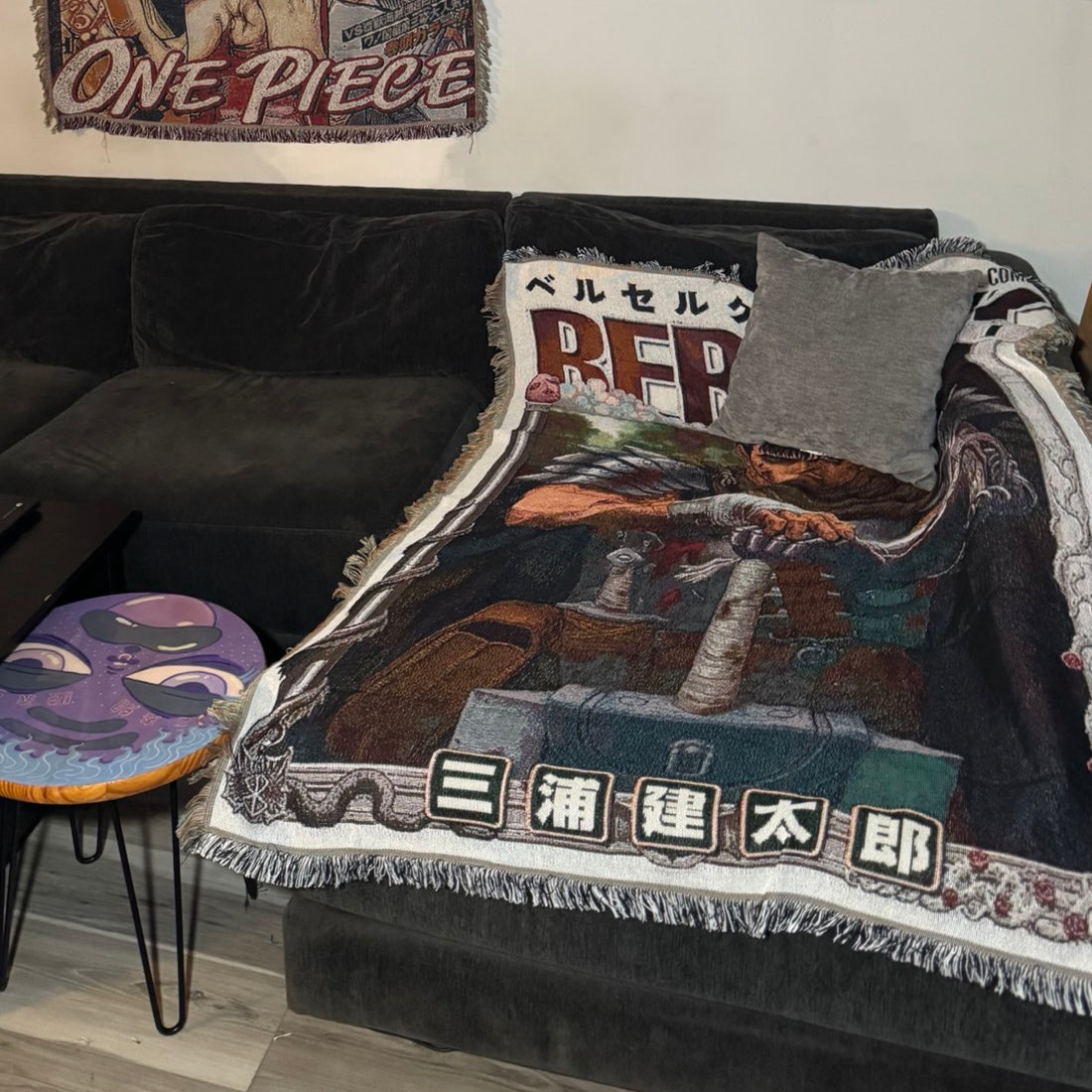Guts Manga Cover Hand Woven Tapestry, Blanket, Rug