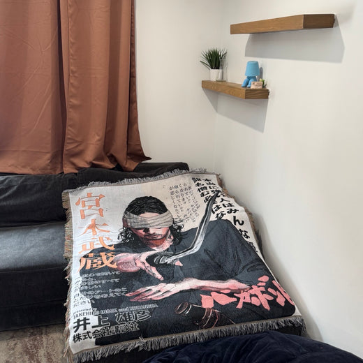 Miyamoto Musashi Woven Tapestry, Blanket, Rug