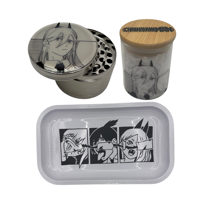 Power Manga Grinder, Jar, Rolling Tray Set
