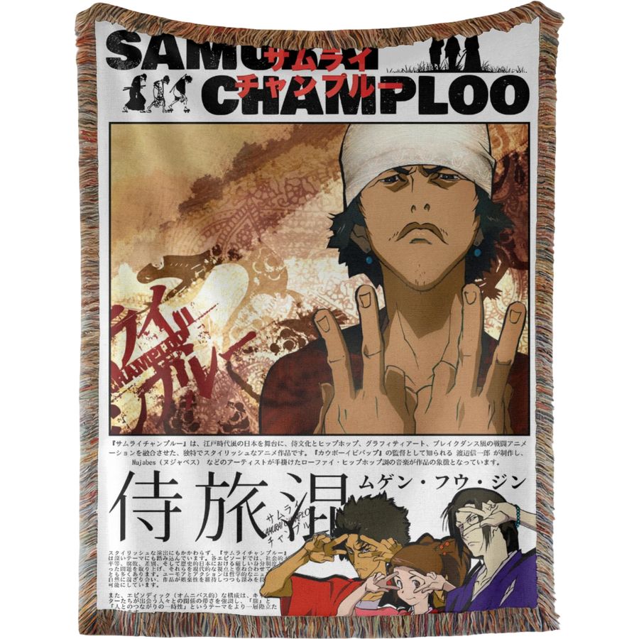 Samurai Champloo Hand Woven Tapestry, Blanket, Rug