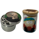South Park Cartoon Spice Grinder, Stash Jar, Rolling Tray Set - spicedanime