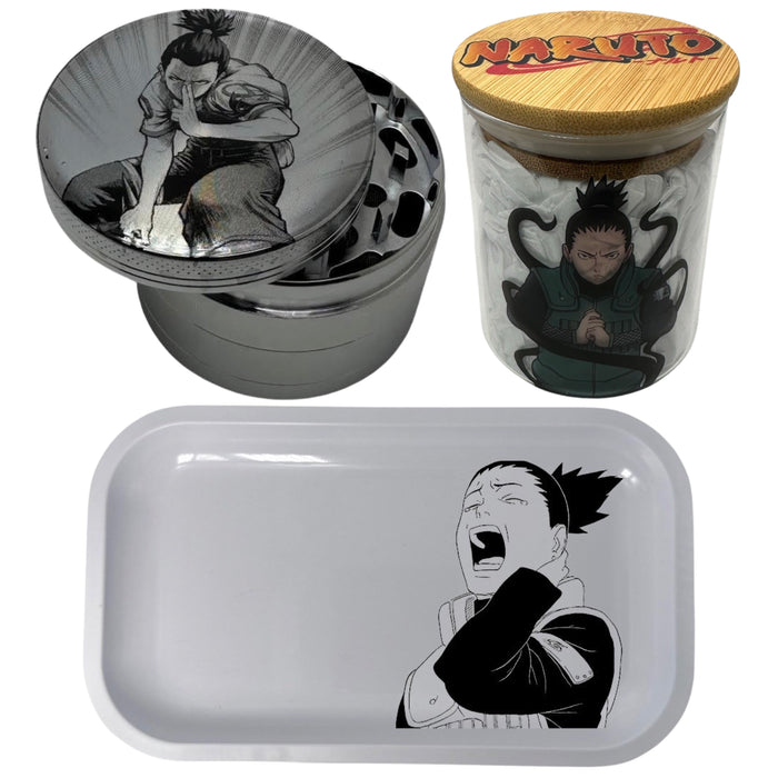 Shikamaru Grinder, Jar, Rolling Tray Set