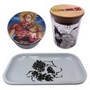 Super Saiyan Broly Grinder, Jar, Rolling Tray Set