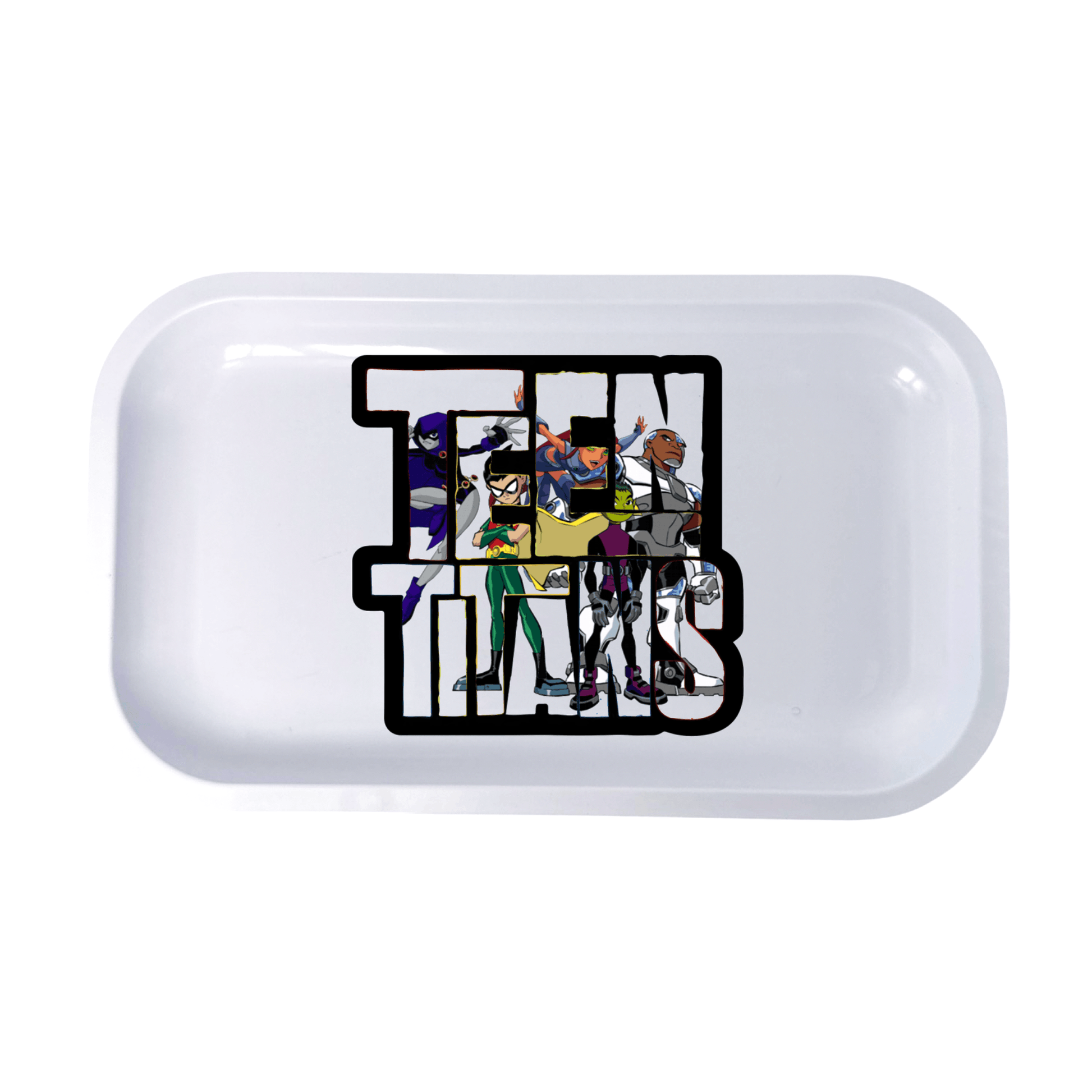 Teen Titans Cartoon Herb Grinder, Stash Jar, Rolling Tray Set - spicedanime