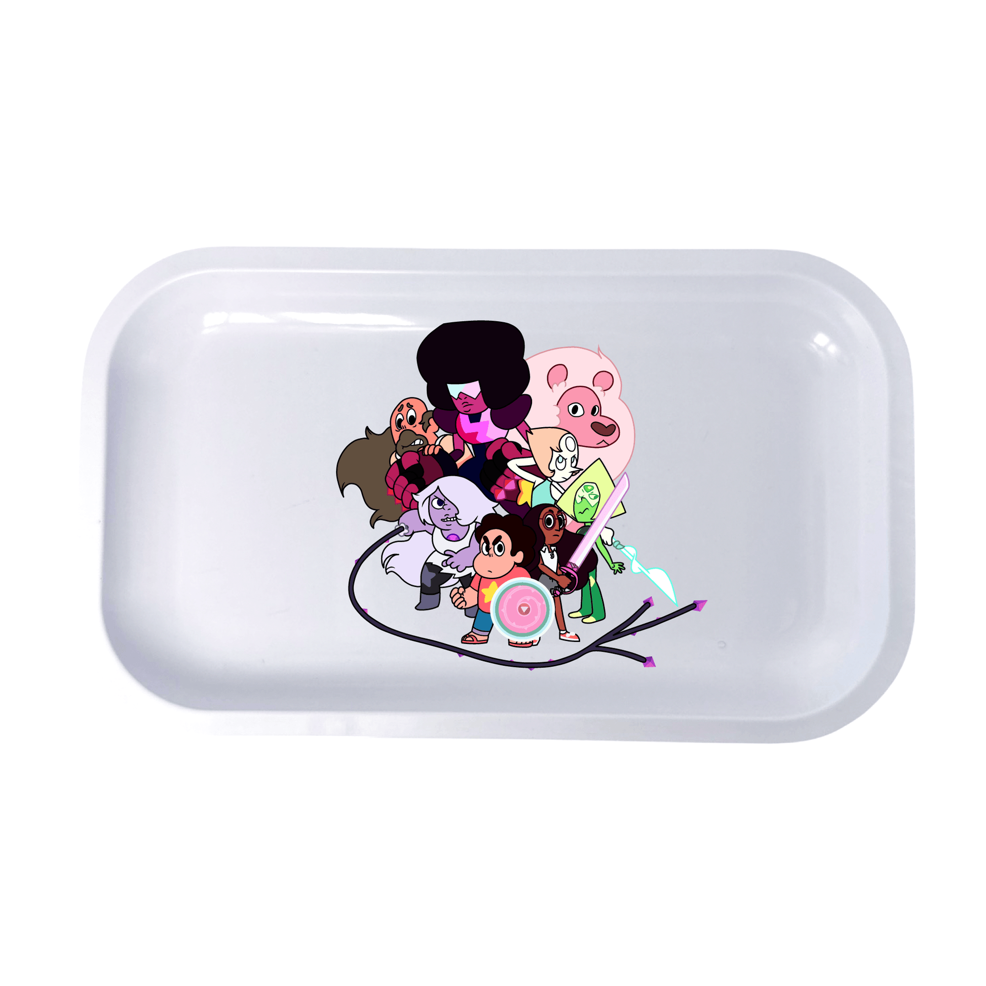 Steven Universe Cartoon Spice Grinder, Stash Jar, Rolling Tray Set - spicedanime